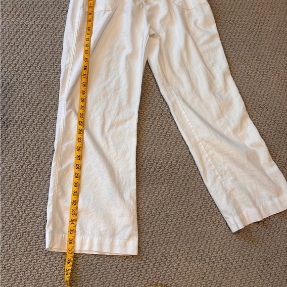 Ci Sono White Straight Leg Linen Pants - Picture 3 of 7
